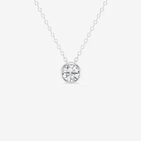 0.50 CT Round Moissanite Diamond Solitaire Necklace