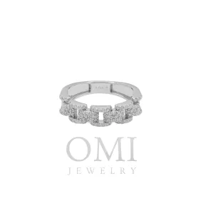 10K GOLD ROUND DIAMOND OPEN LINK RING 0.71 CT