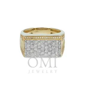 14K GOLD BAGUETTE DIAMOND RECTANGULAR RING 0.83 CT