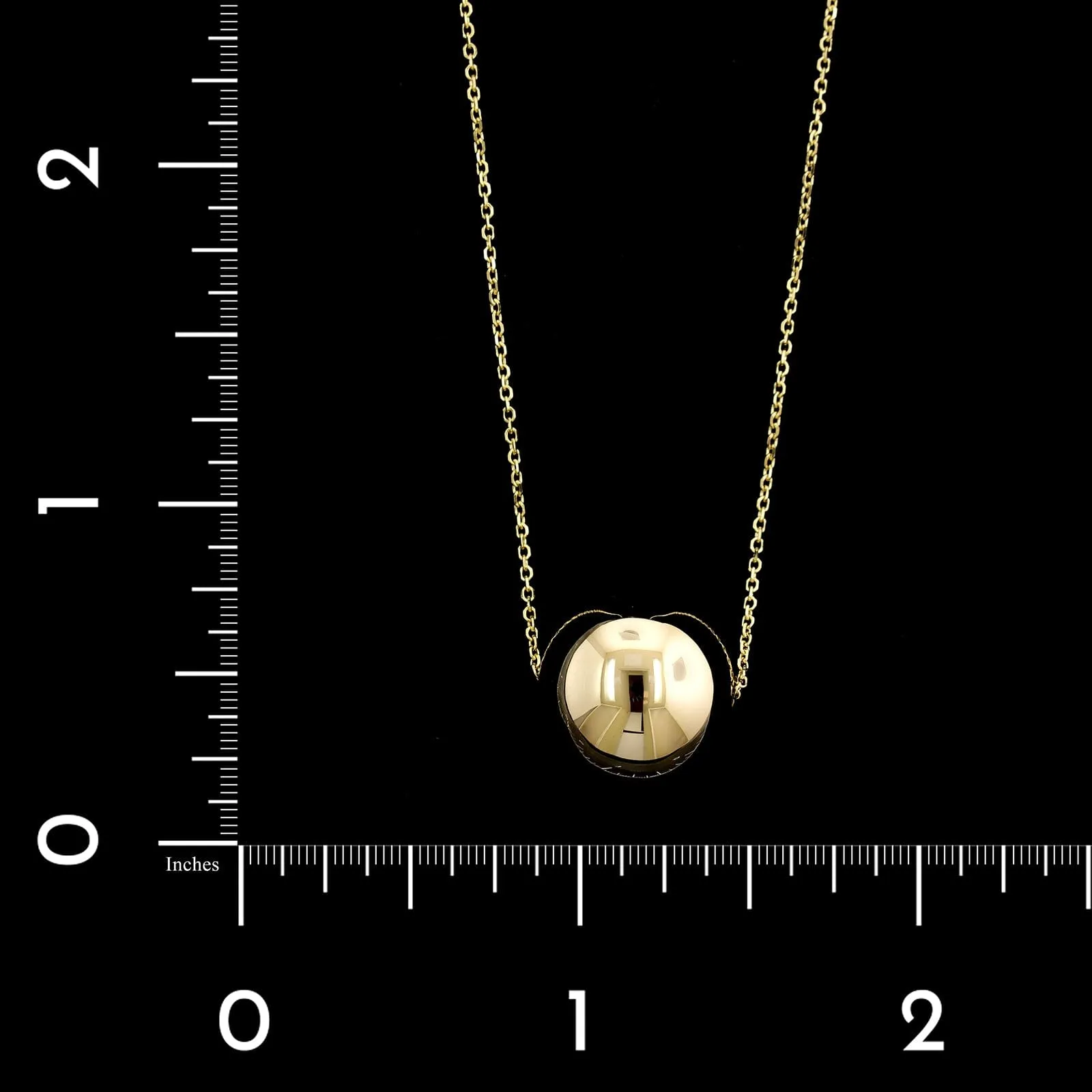 14K Yellow Gold Estate Ball Bead Necklace