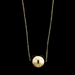 14K Yellow Gold Estate Ball Bead Necklace