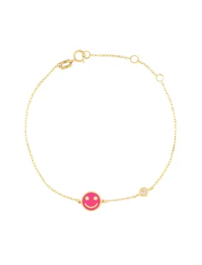 18K Gold Emoji Enamel Bracelet