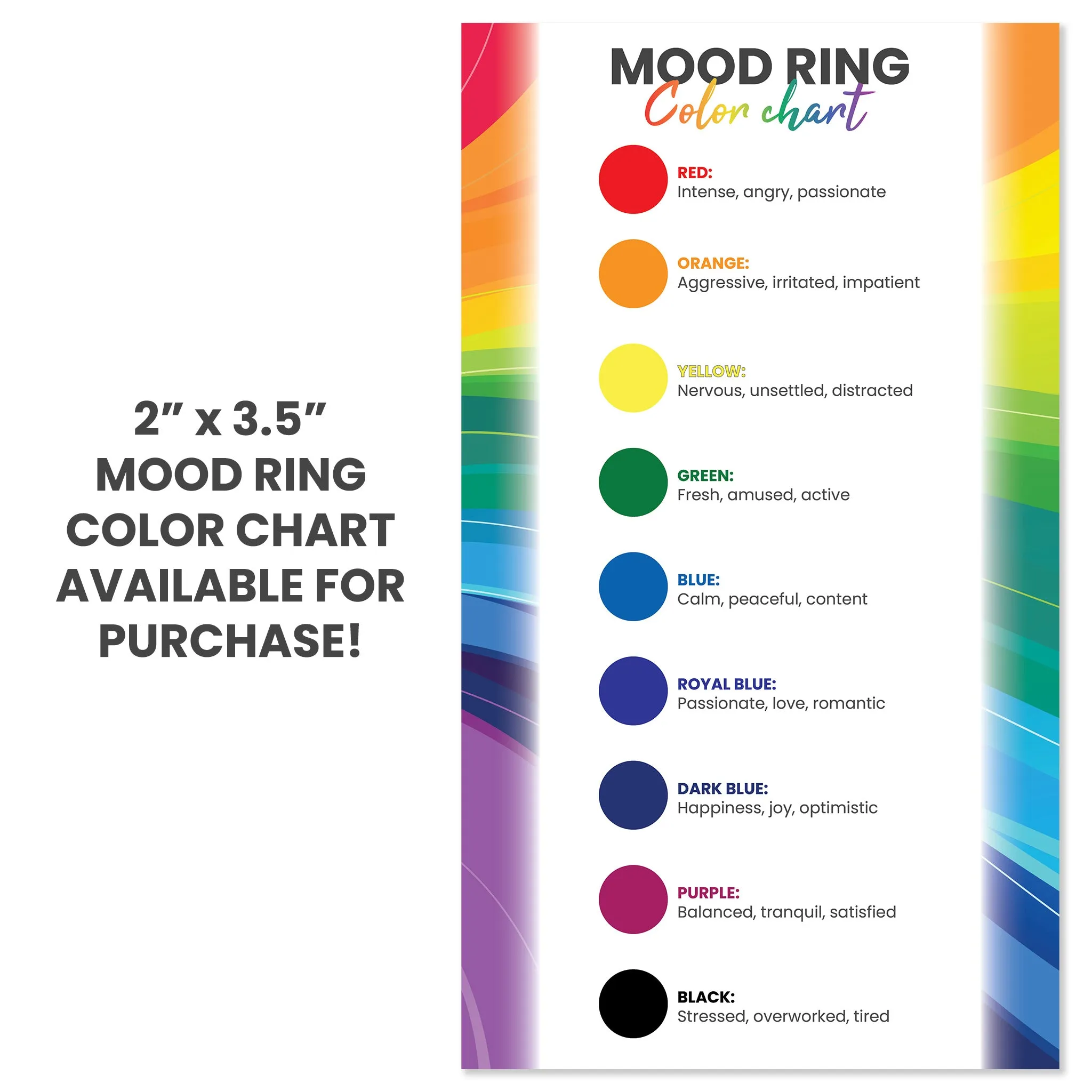 18k Gold PVD Coated Stainless Steel Mood Ring / CFR7041