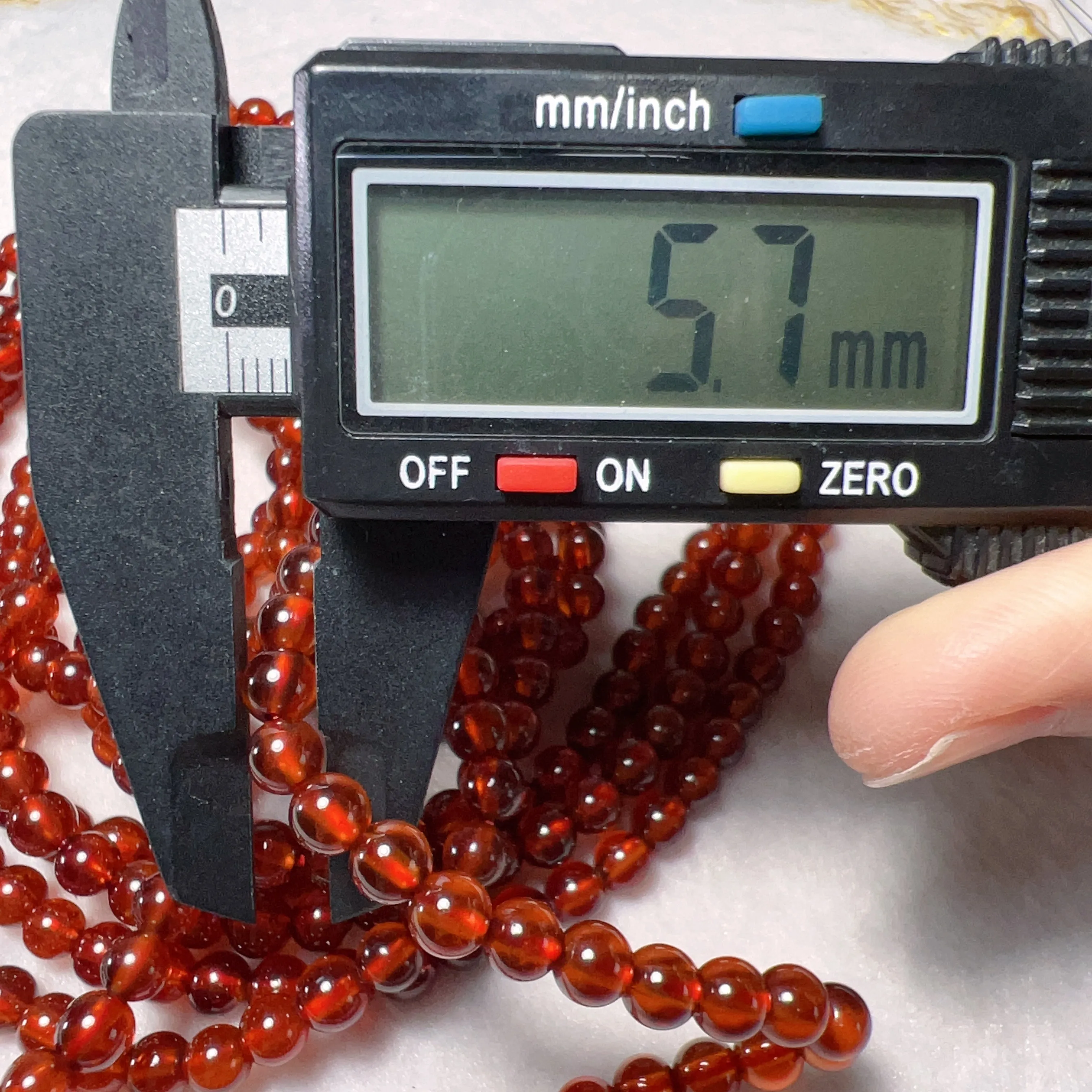 3-Wraps 5.6mm Natural High-clarity Spessartine Orange Garnet Beaded Bracelets for DIY Jewelry Project