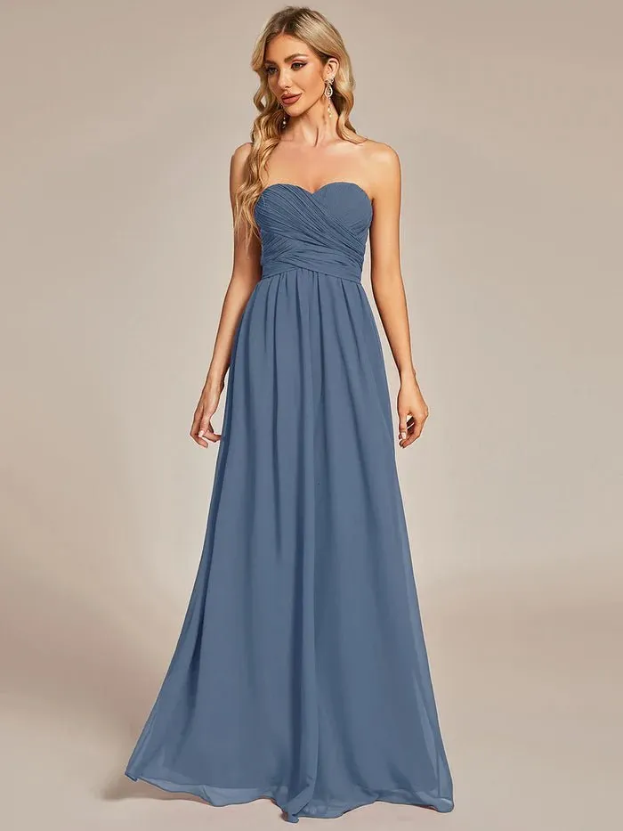 A-Line Chiffon Floor Length  Evening Dress