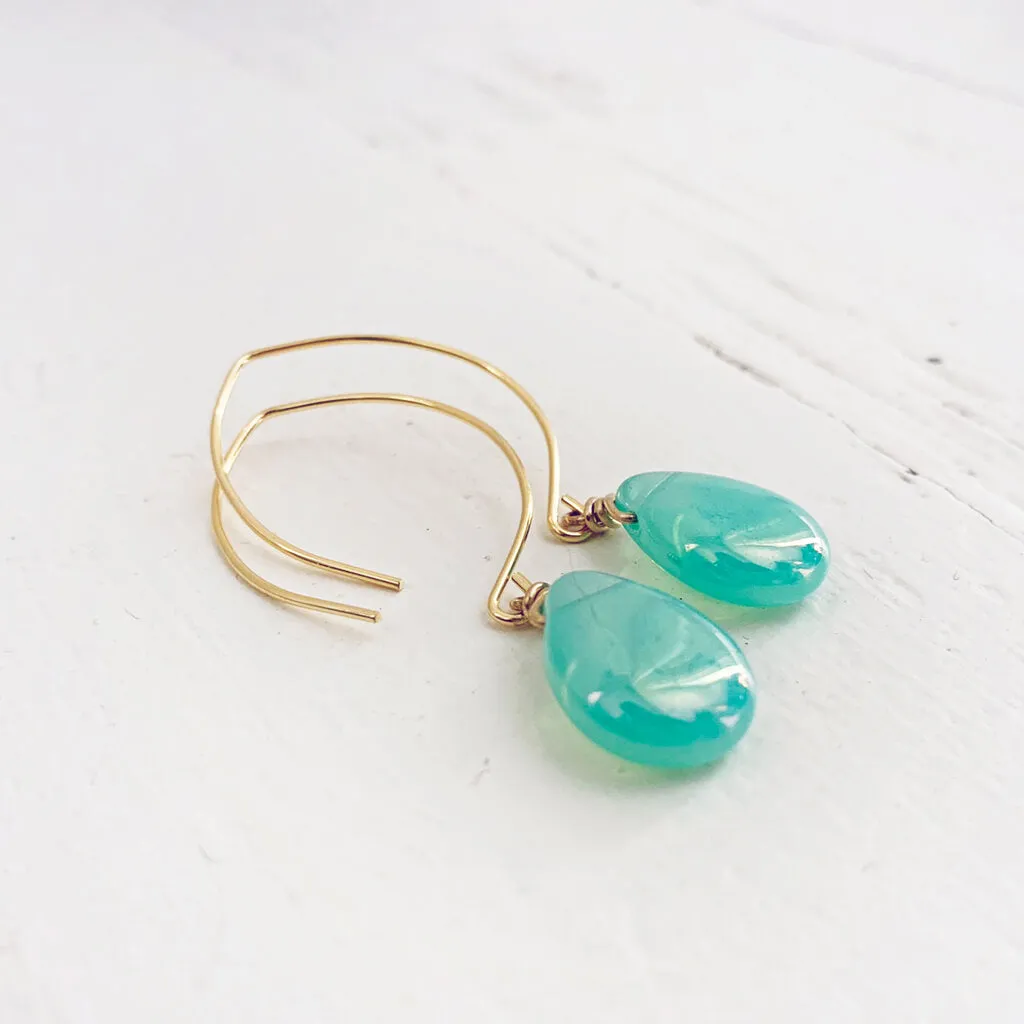 allure // luminous czech glass teardrop earrings