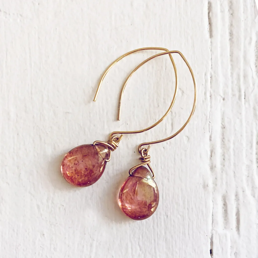 allure // luminous czech glass teardrop earrings