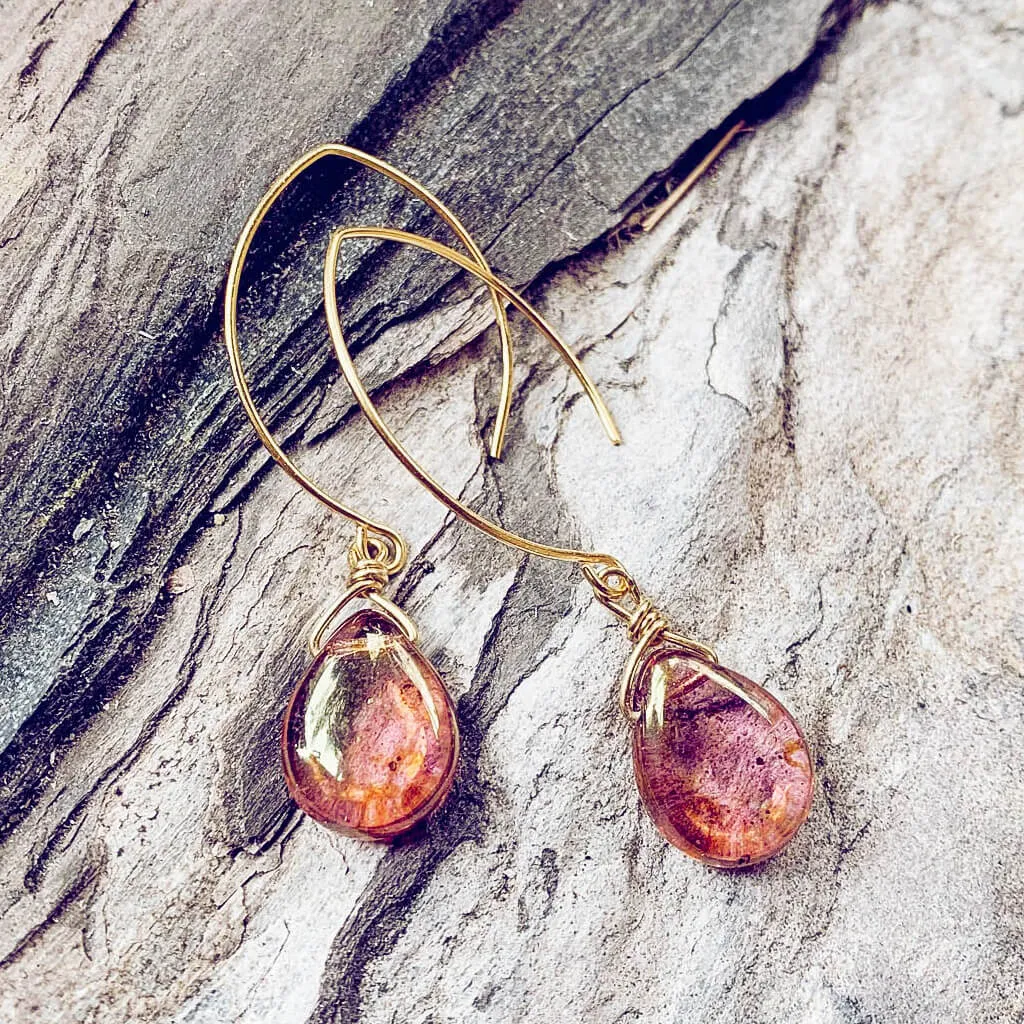 allure // luminous czech glass teardrop earrings