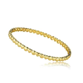 Alternating Hearts & Circles Bangle