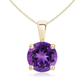 Amethyst Solitaire Pendant