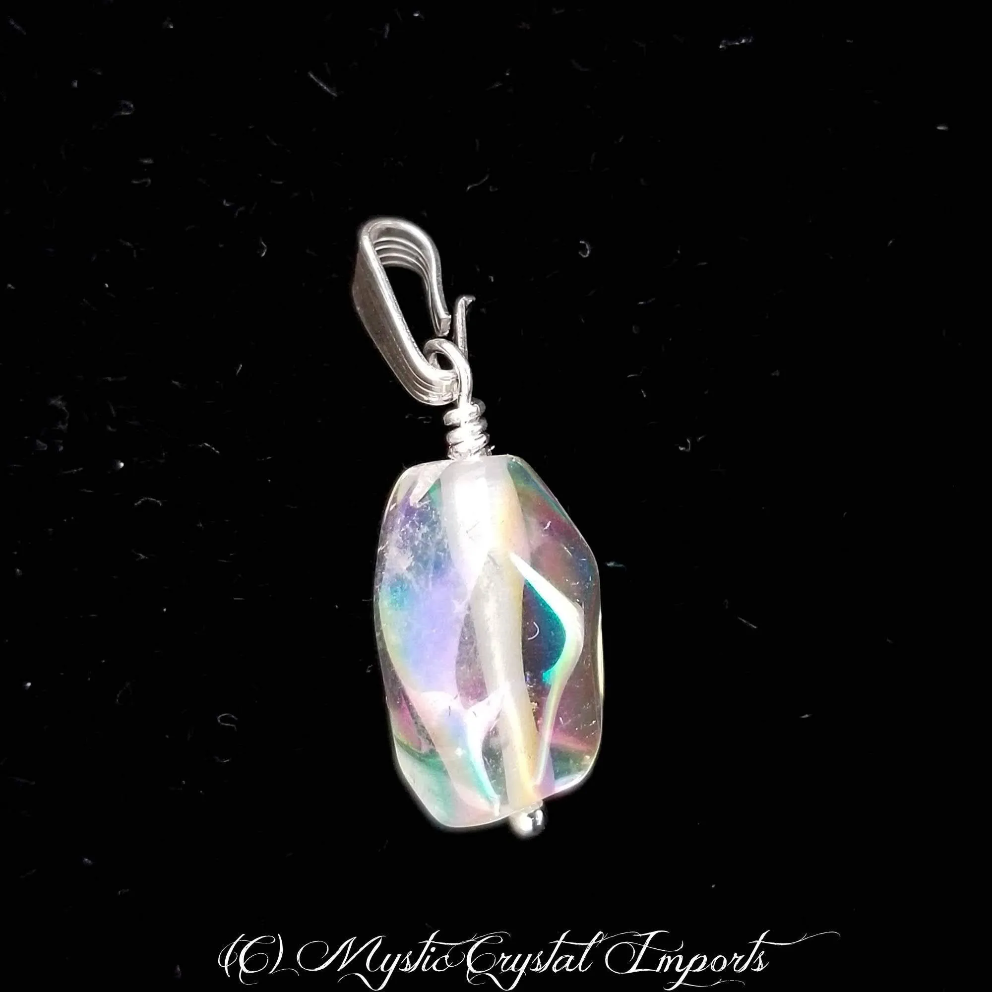 Angel Aura Quartz Crystal Pendant