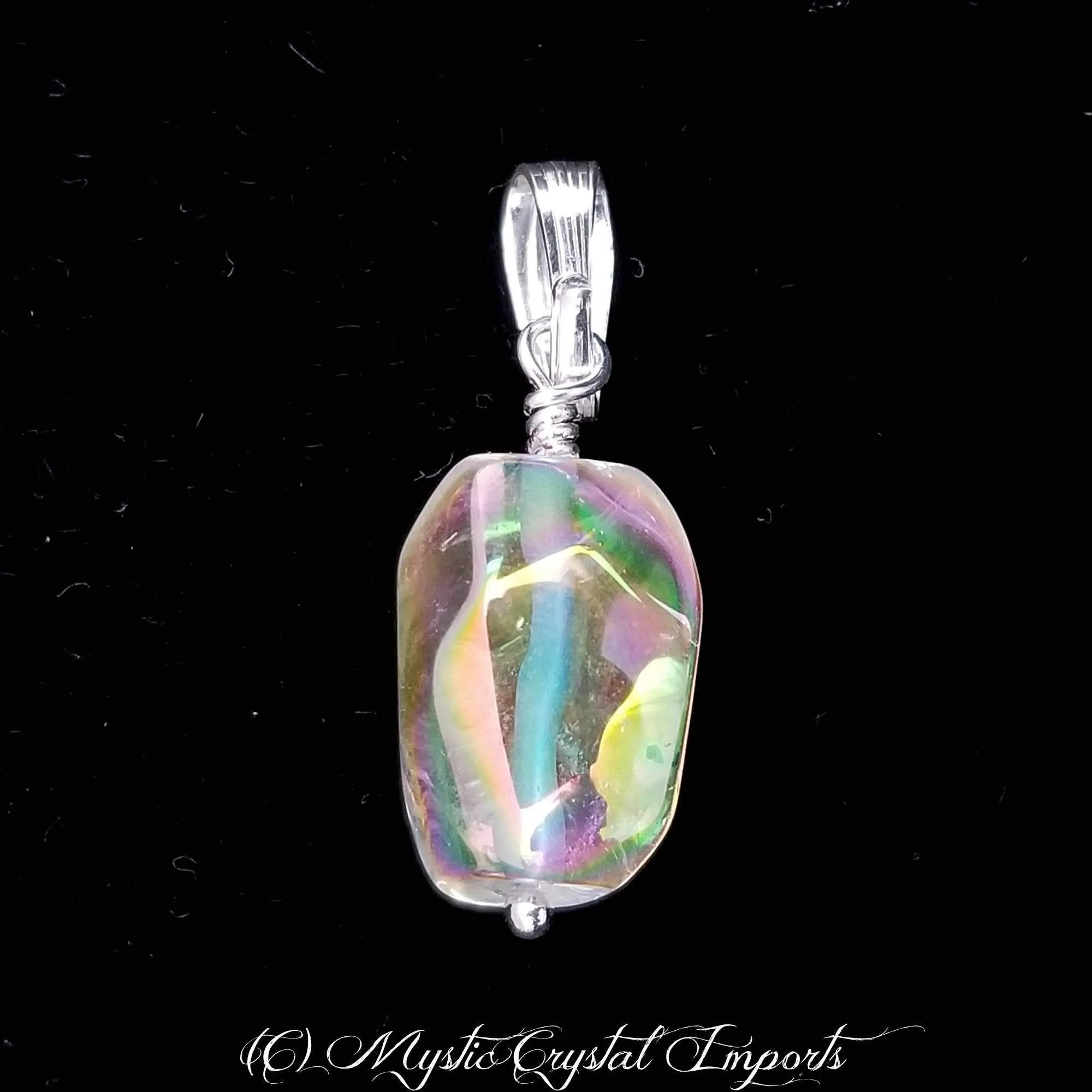 Angel Aura Quartz Crystal Pendant