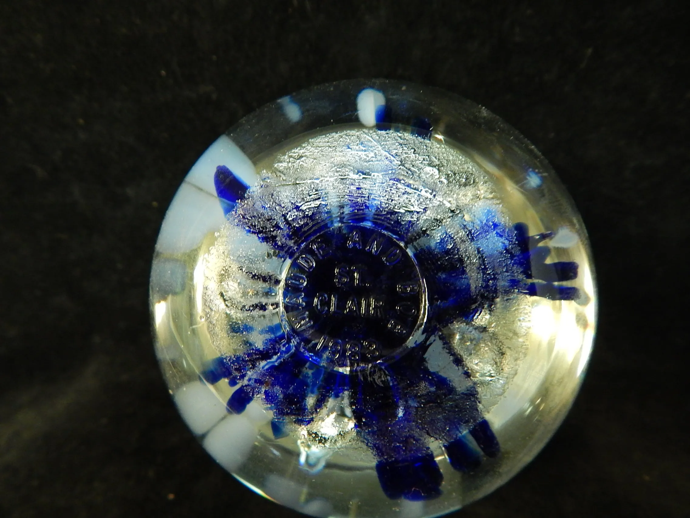 Art Glass Paperweight by Maude & Bob St. Clair - Very Good Condition