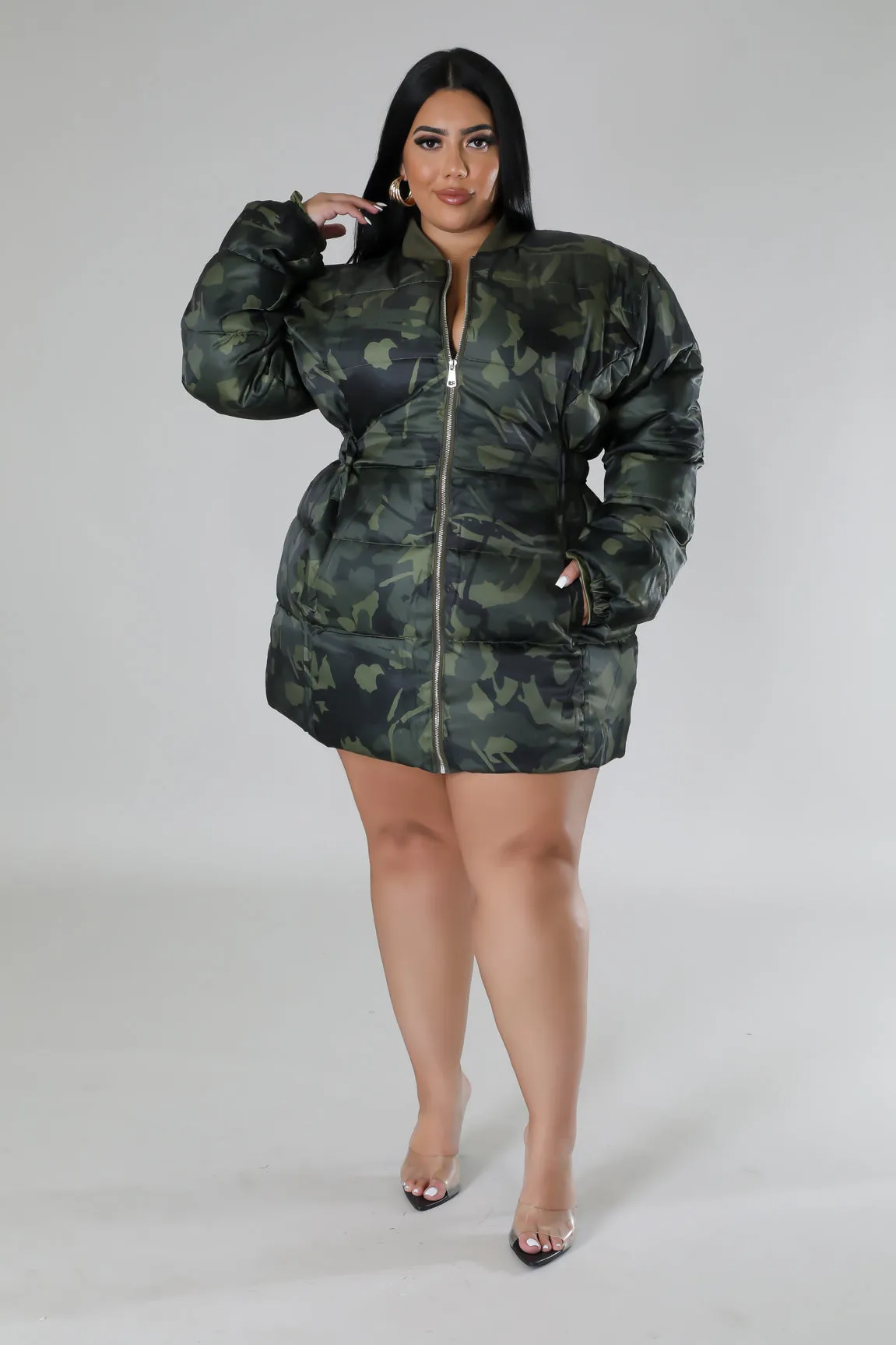 Baddiville Puffy Coat Dress