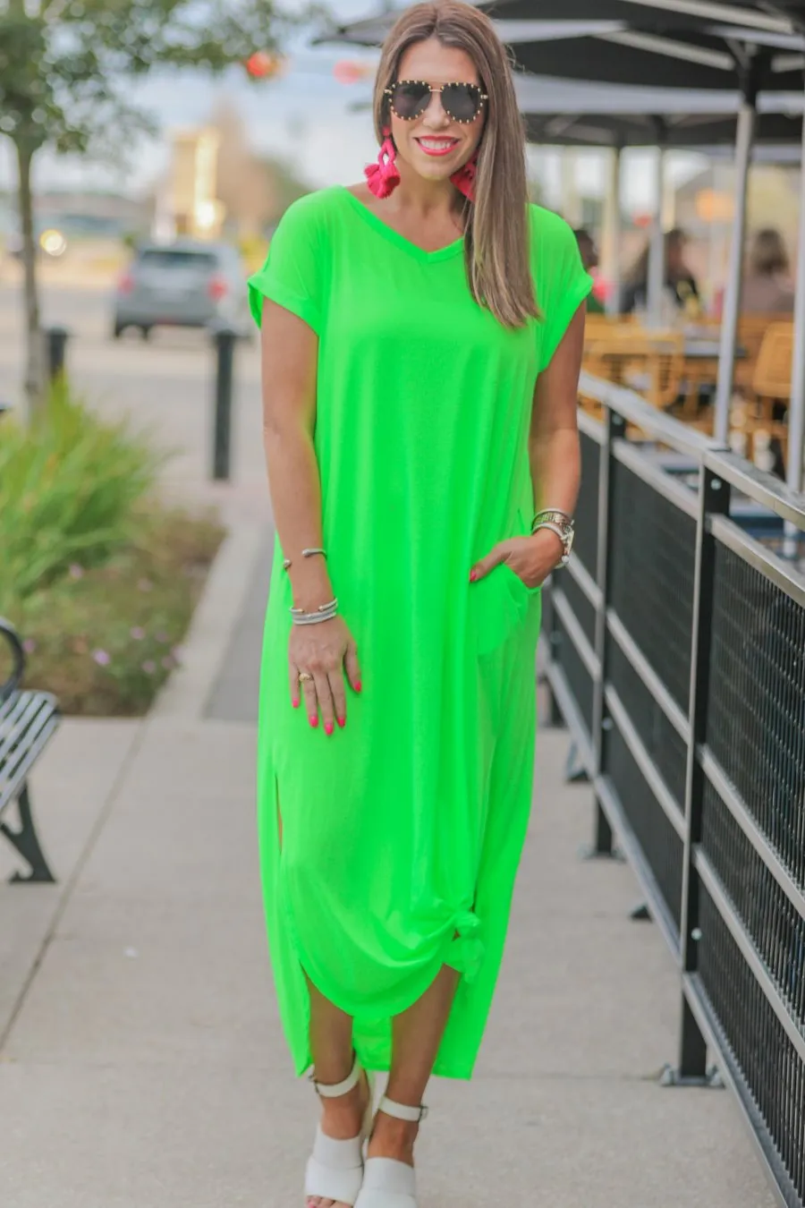 Beach Side Neon Maxi Dress