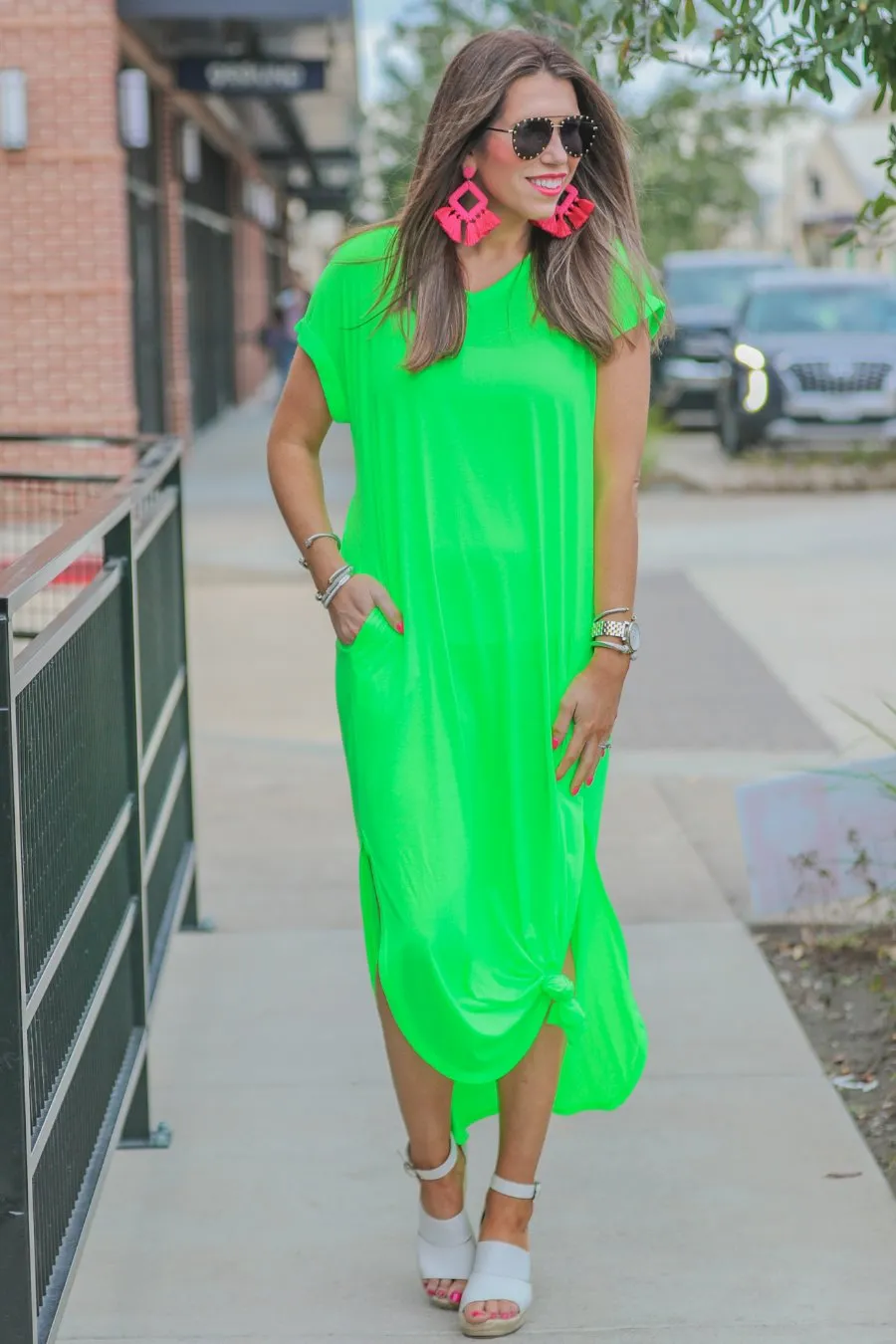 Beach Side Neon Maxi Dress