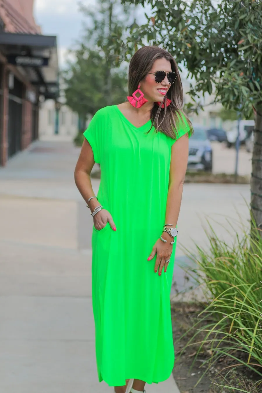 Beach Side Neon Maxi Dress