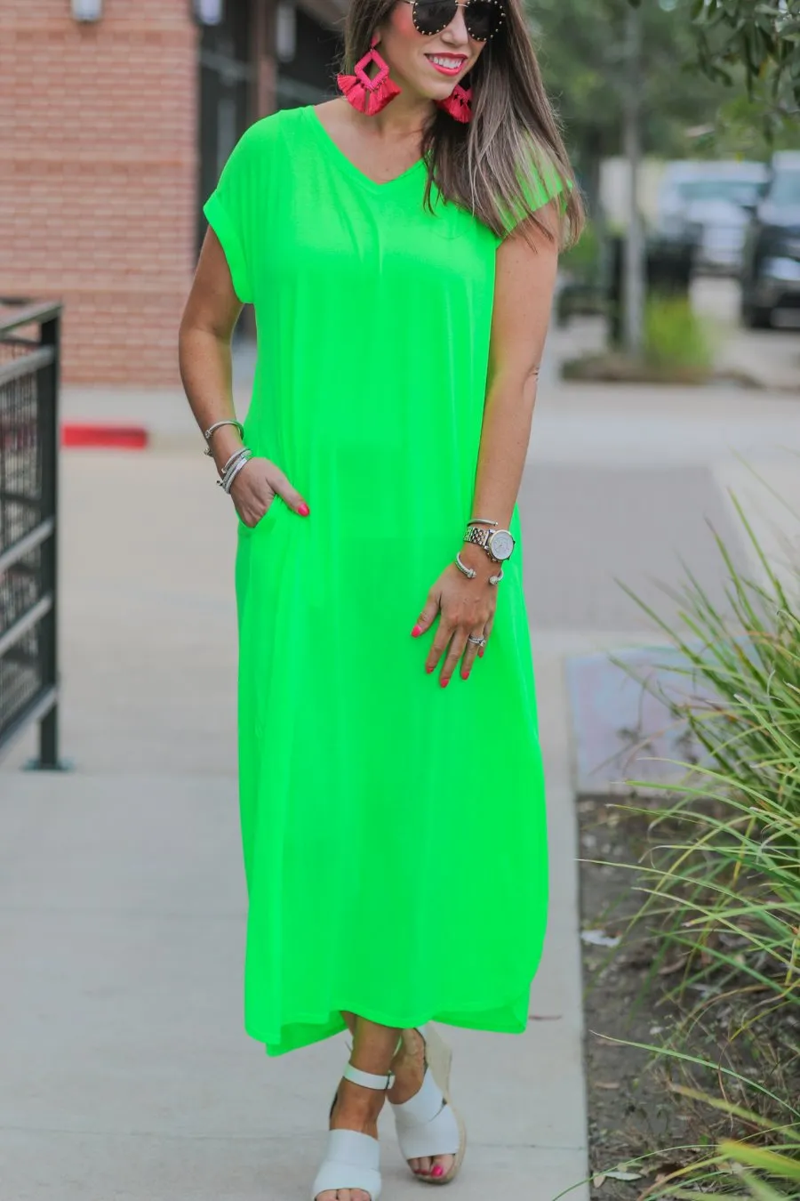 Beach Side Neon Maxi Dress