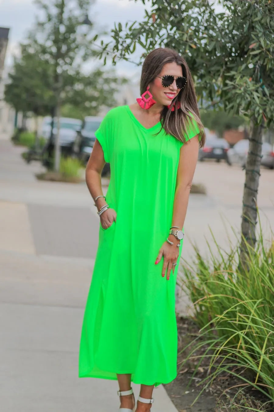 Beach Side Neon Maxi Dress