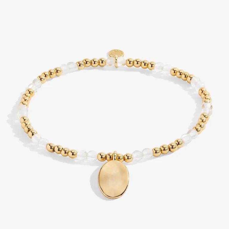 Birthstone A Little April Bracelet in Gold-Tone Plating - Rock Crystal