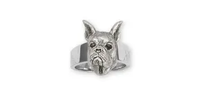 Boxer Ring Jewelry Sterling Silver Handmade Dog Ring BX5-R