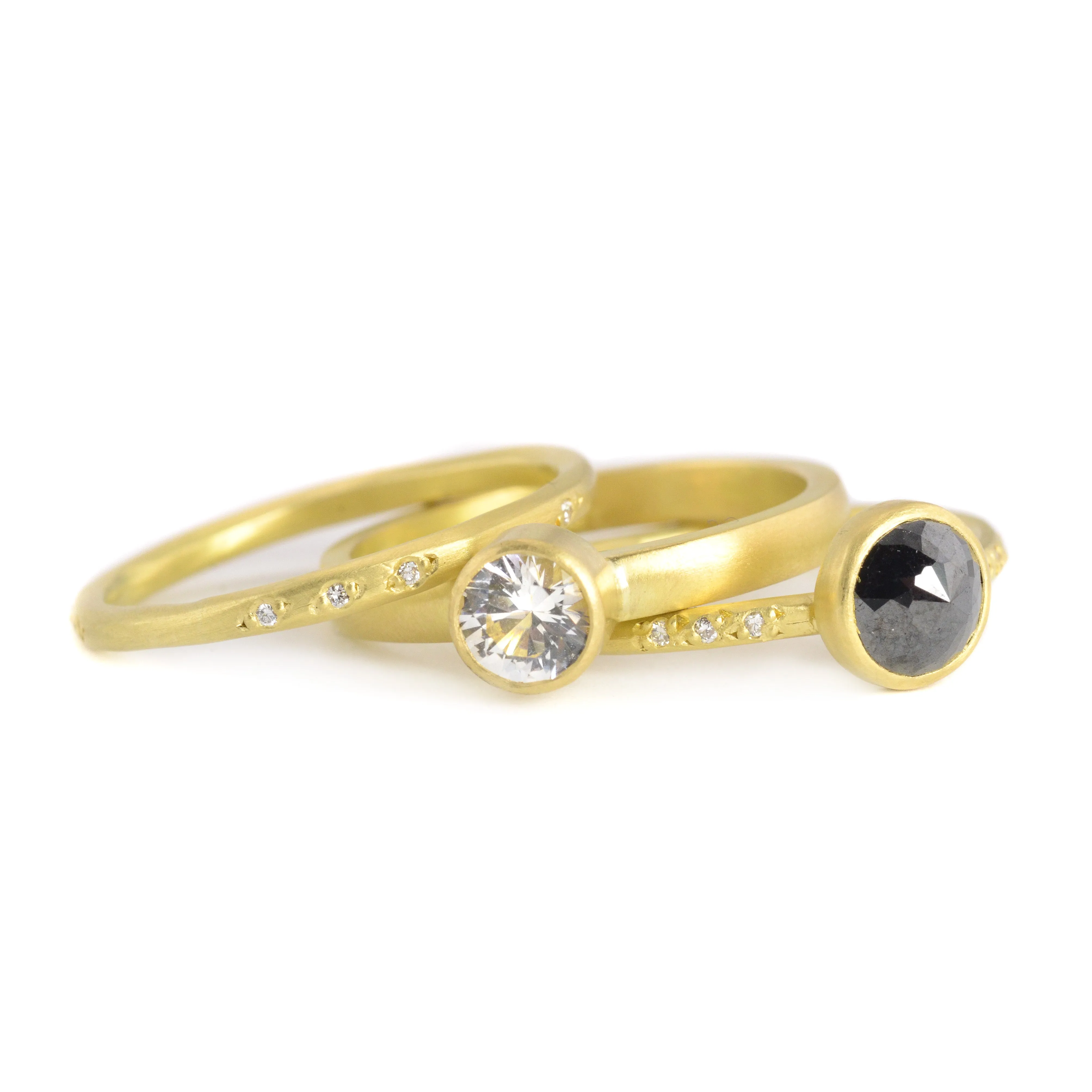 Brilliant White Sapphire Nora Setting Ring by Sarah Mcguire