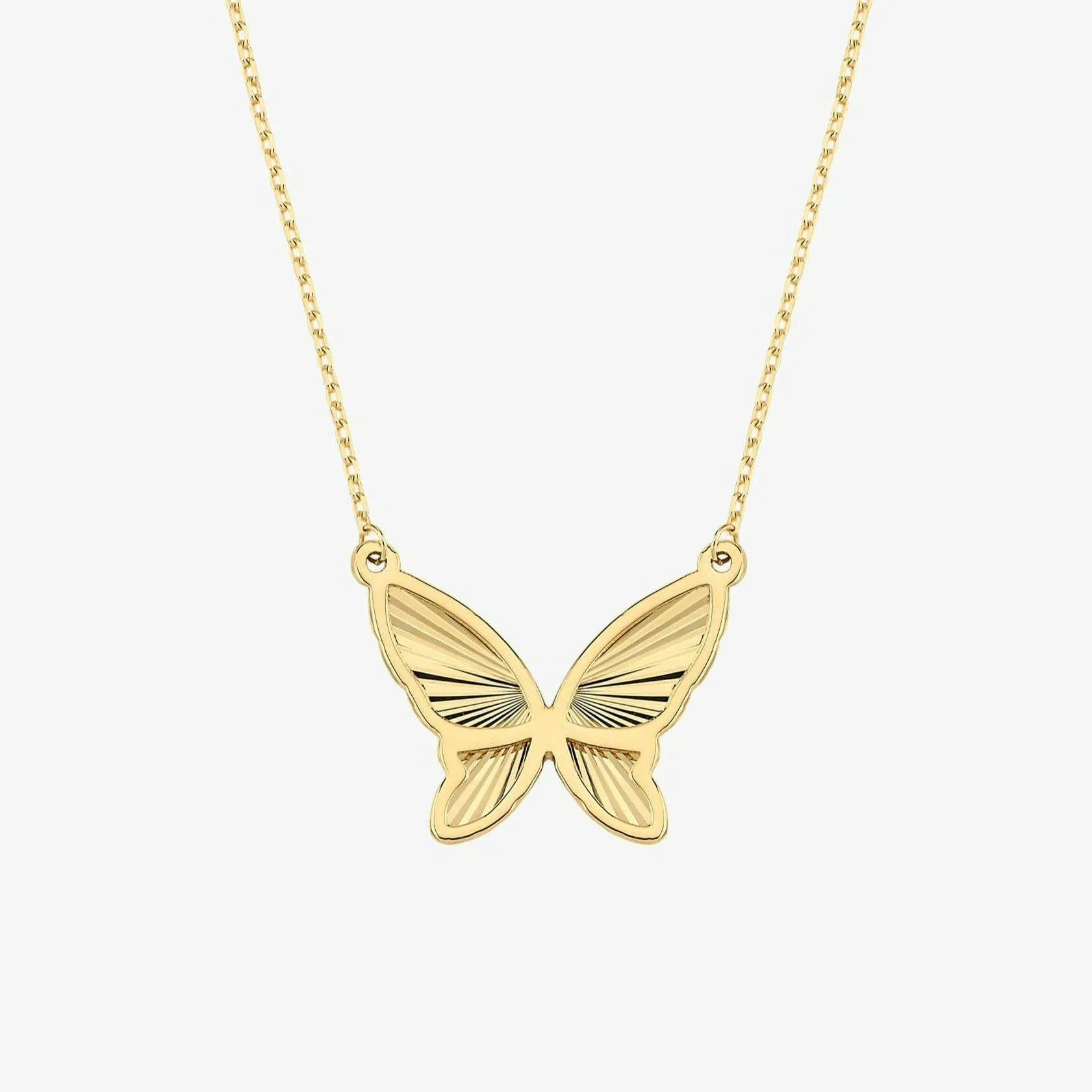 Butterfly Necklace | 14K Solid Gold