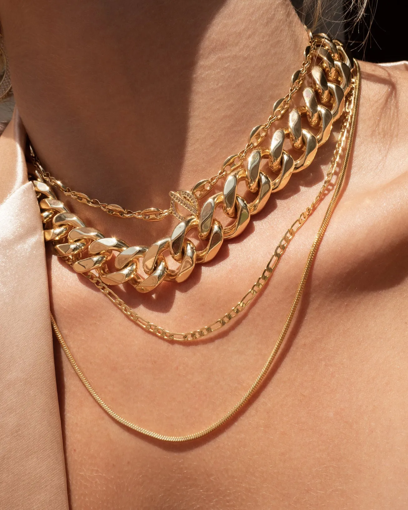 Cecilia Chain Necklace- Gold