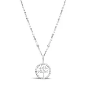 Charm & Chain Necklace -Tree of Life Silver