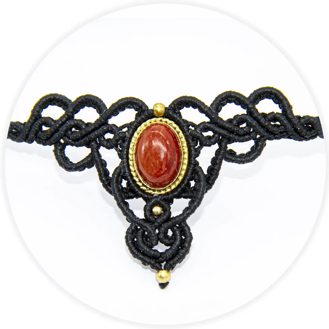 Choker Diaspro Rosso