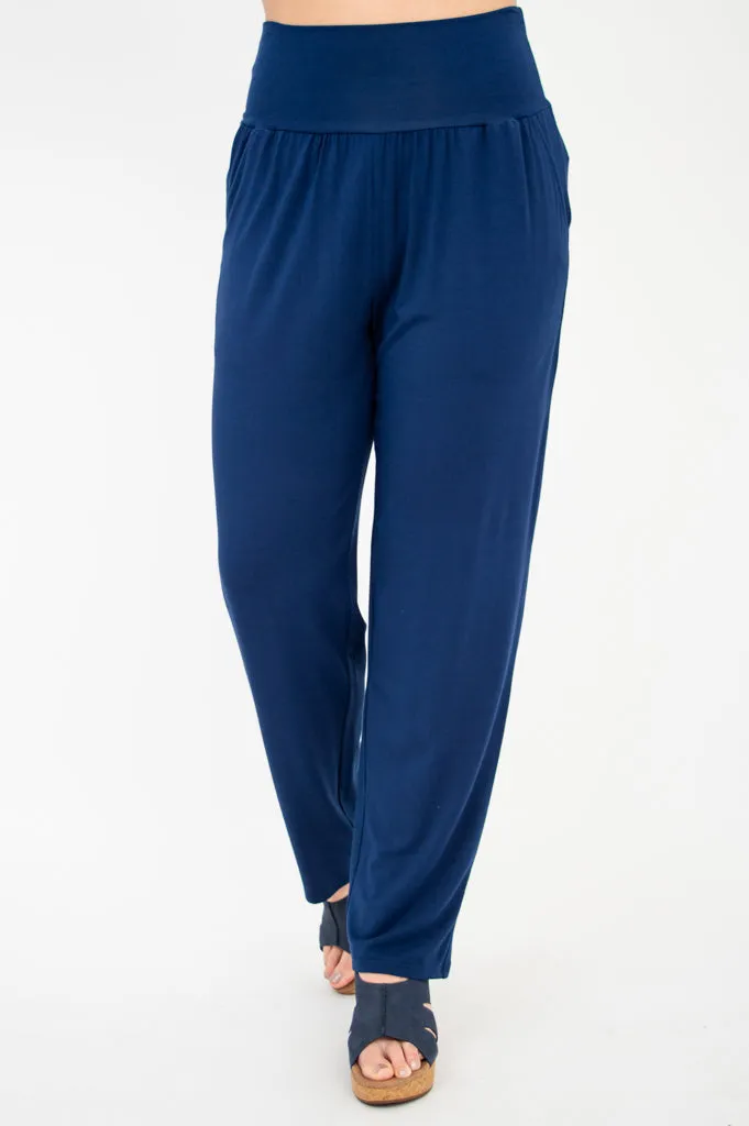 Clair Petite Pant, Indigo, Bamboo