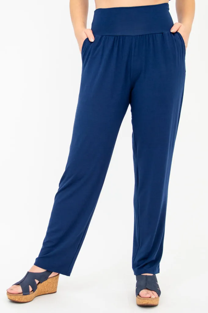 Clair Petite Pant, Indigo, Bamboo