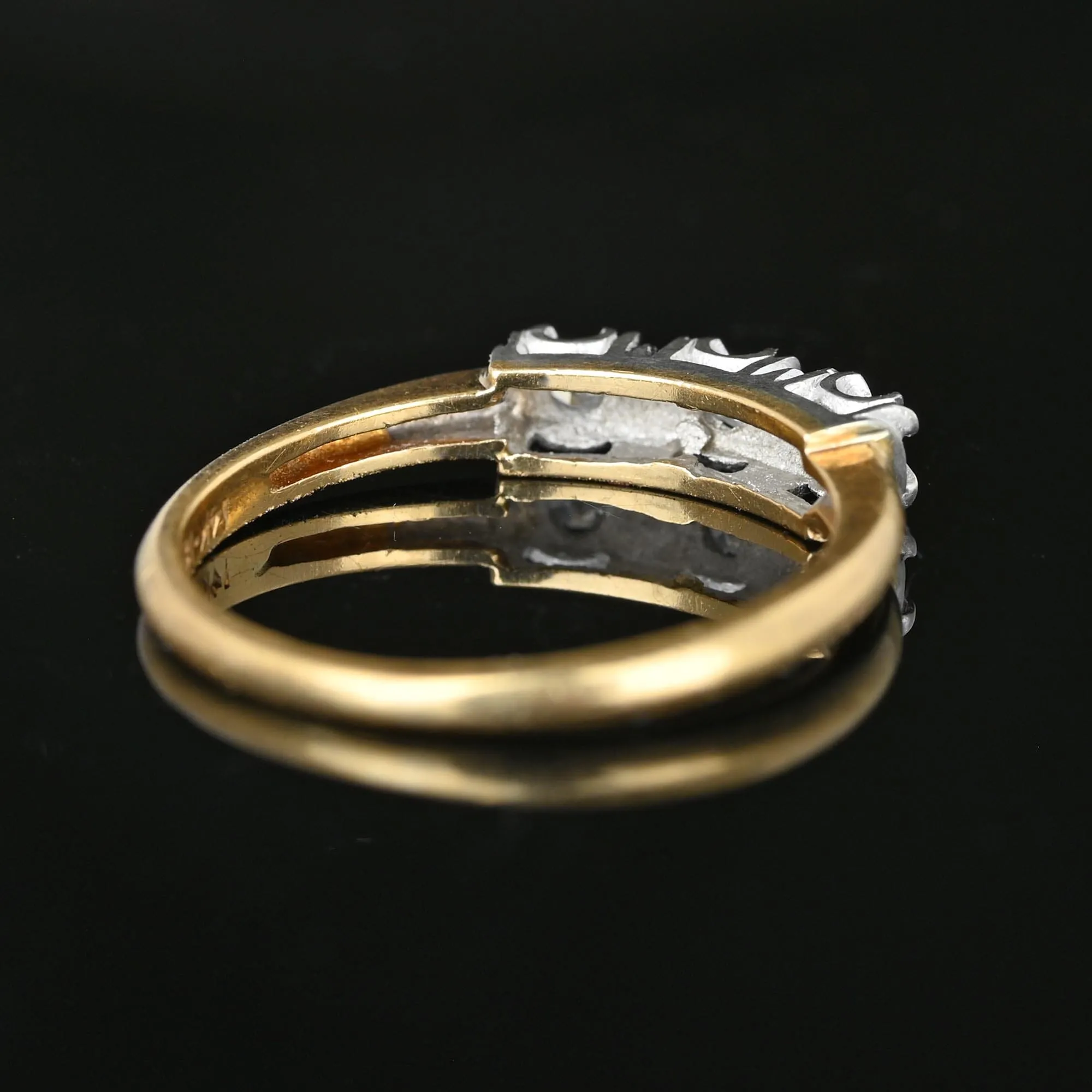 Classic 18K White Gold & 14K Yellow Gold Diamond Ring Band