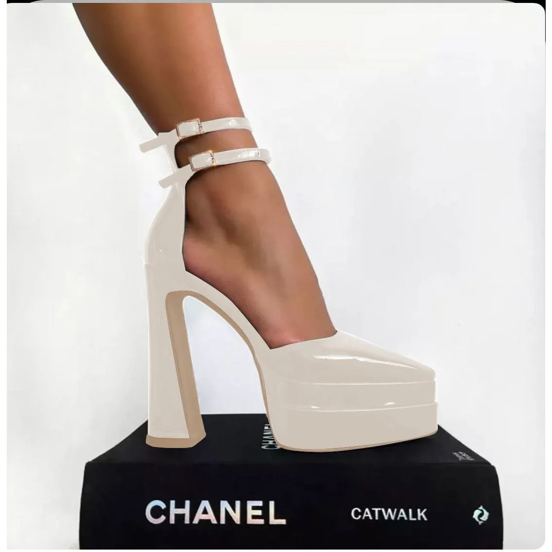 Chic Closed-Toe Platform High Heels