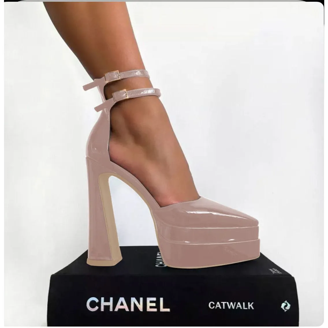 Chic Closed-Toe Platform High Heels