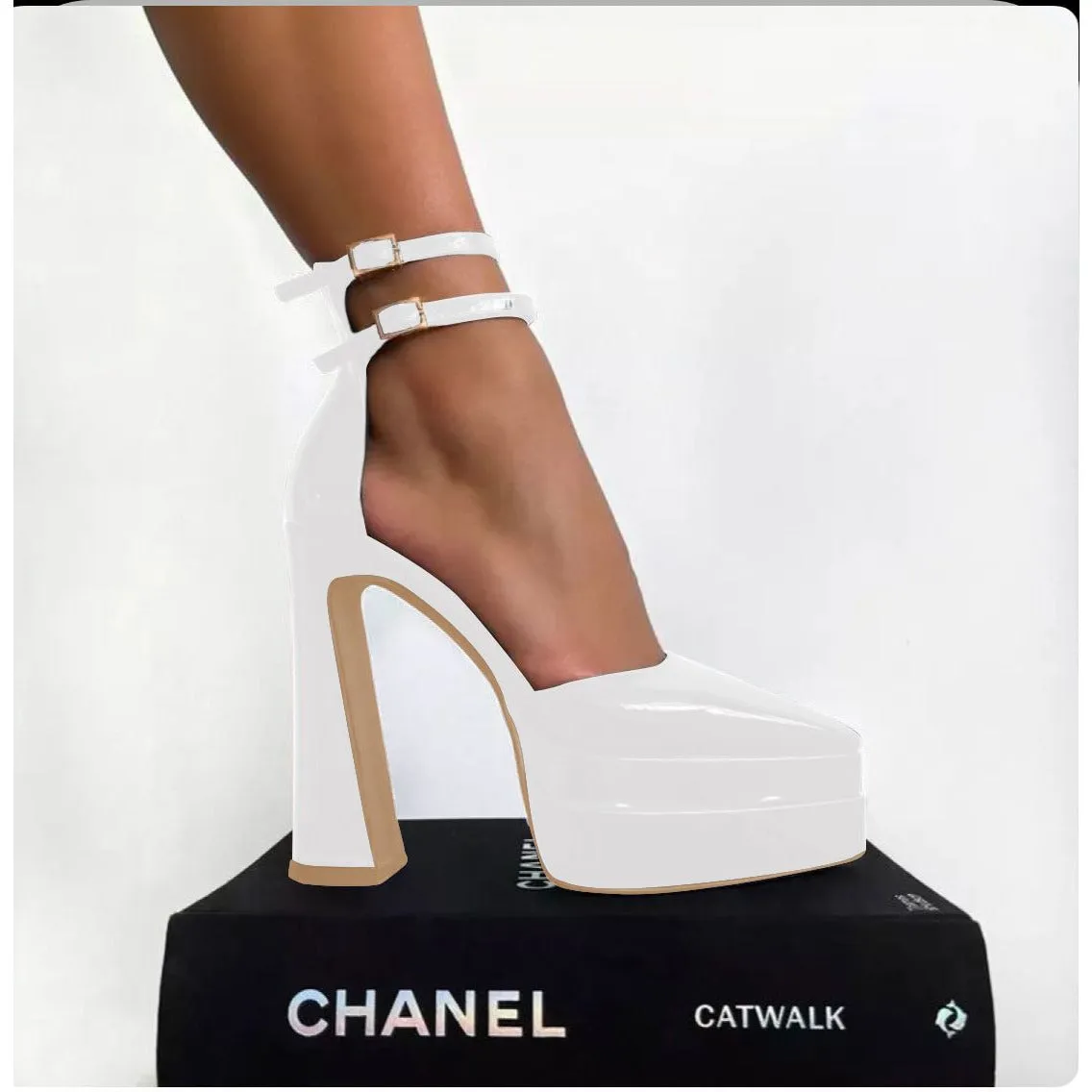 Chic Closed-Toe Platform High Heels