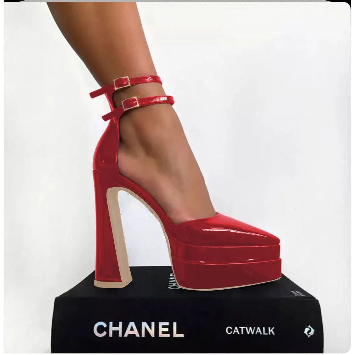 Chic Closed-Toe Platform High Heels