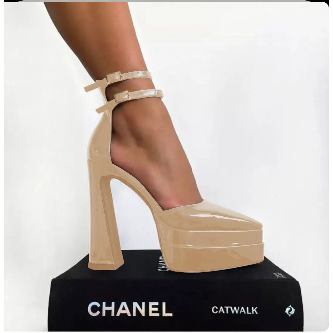 Chic Closed-Toe Platform High Heels