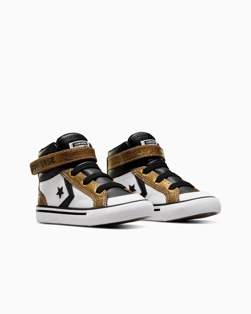 CONVERSE KIDS PRO BLAZE STRAP HIGH TOP WHITE/GOLD SHOES