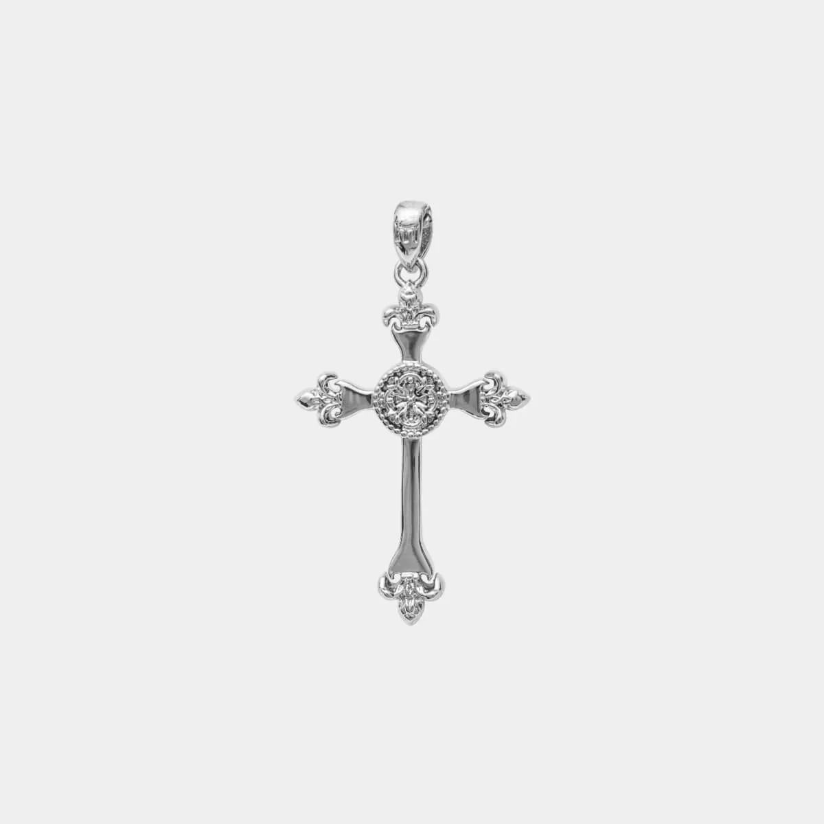 Cross Pendant - White Gold