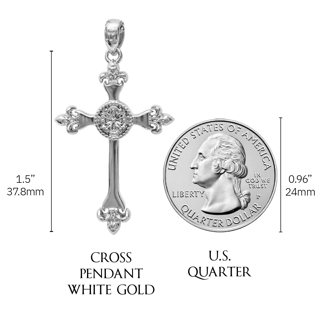 Cross Pendant - White Gold