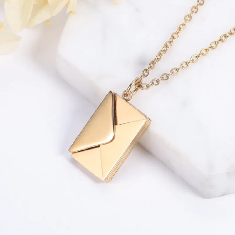 Customizable Envelope Necklace