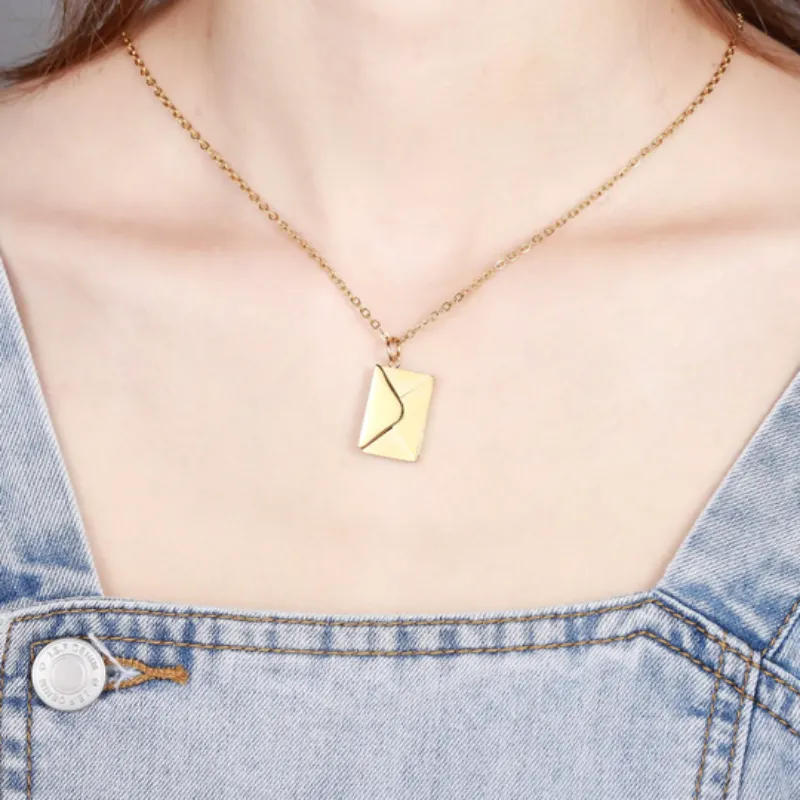 Customizable Envelope Necklace