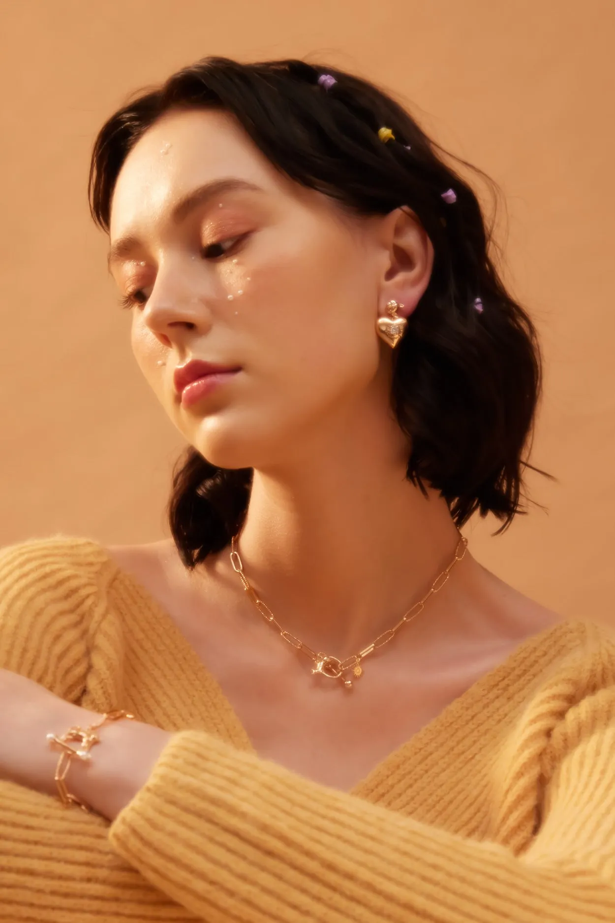 Cynthia x Love by the Moon - Gold Cat Toggle Choker