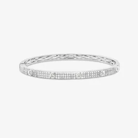 Diamond & Pave Small Bangle Bracelet