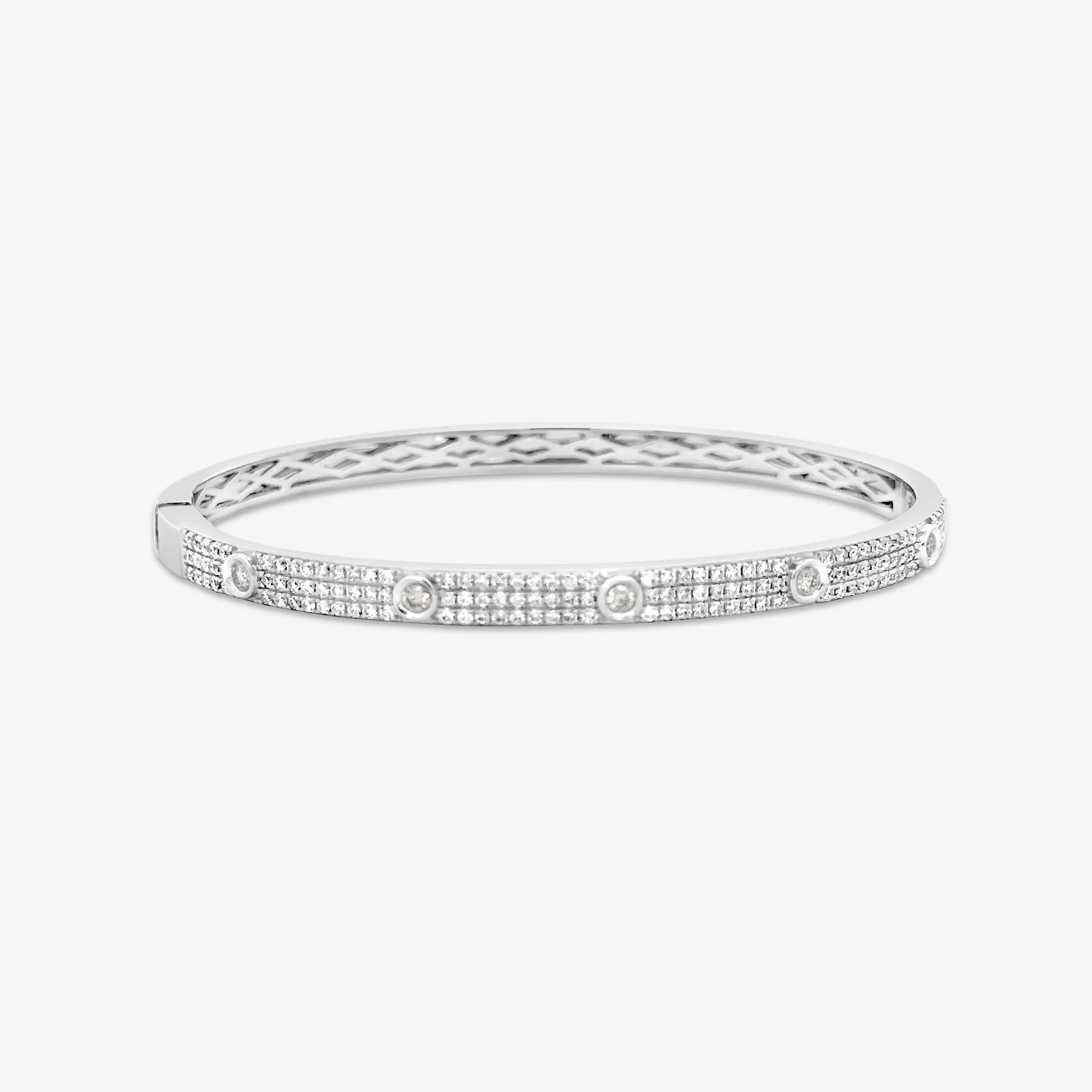 Diamond & Pave Small Bangle Bracelet