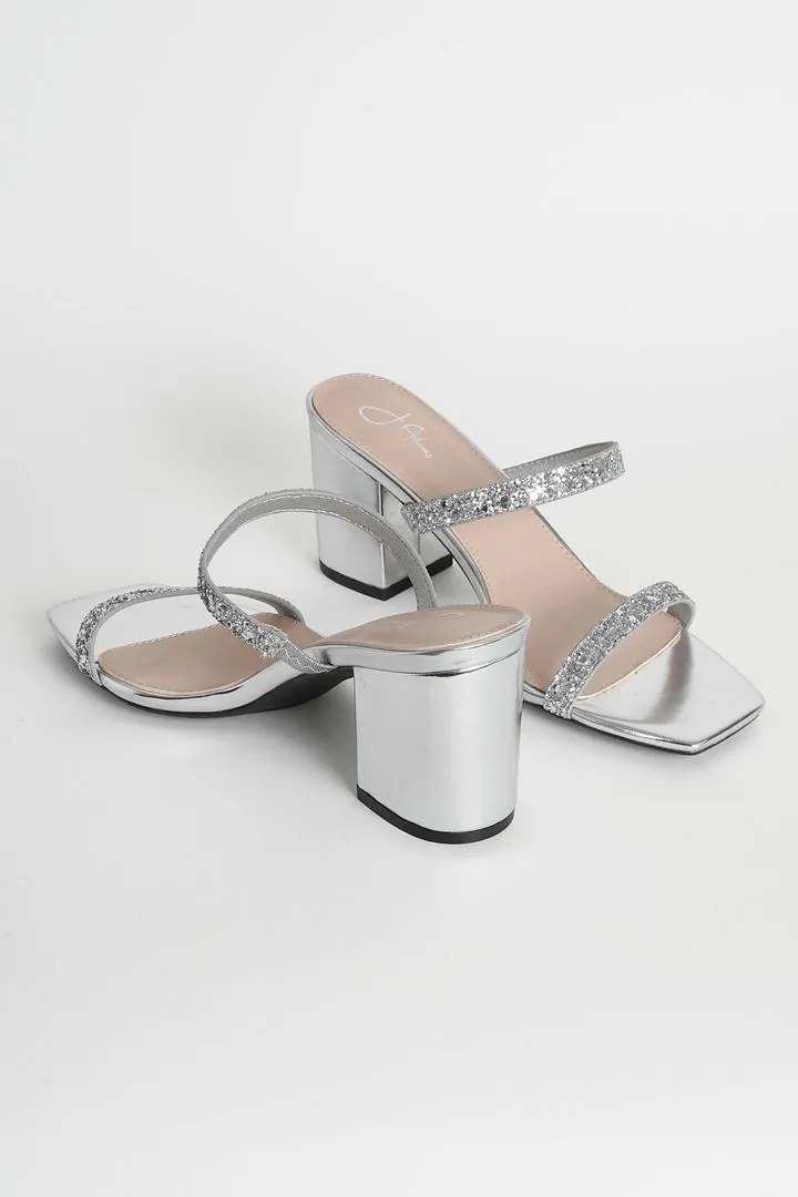 Double Strap Heeled Mules