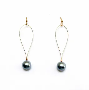 Drop Pearl Earrings - Gold