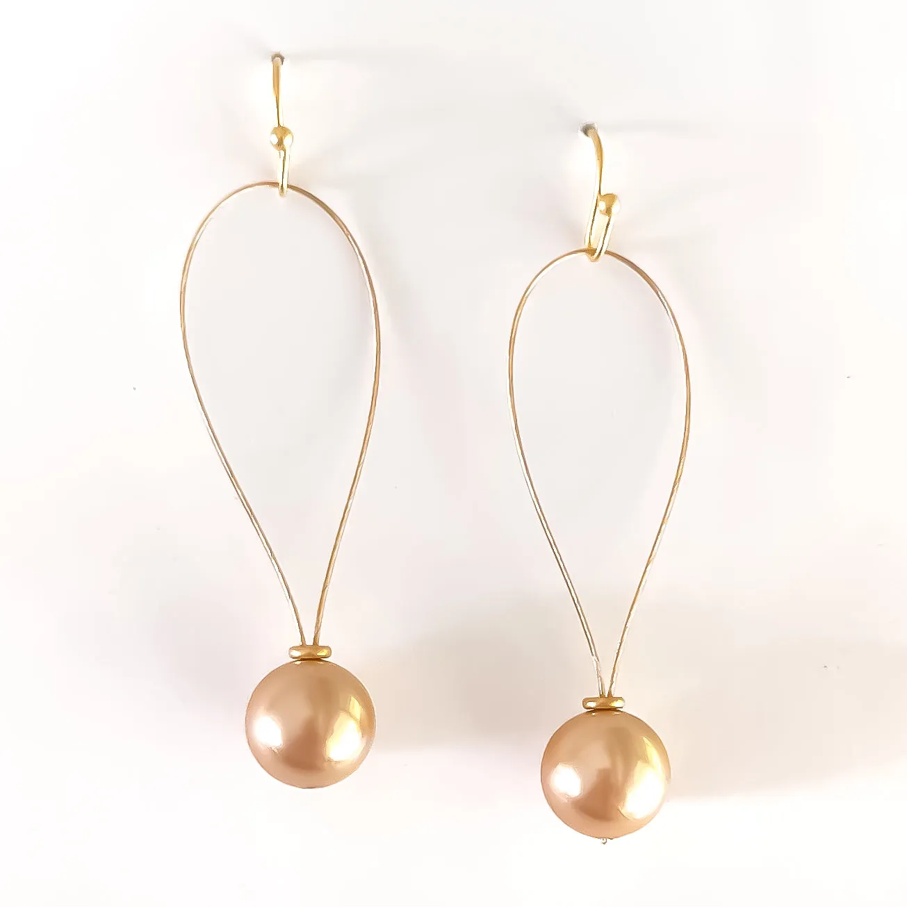 Drop Pearl Earrings - Gold