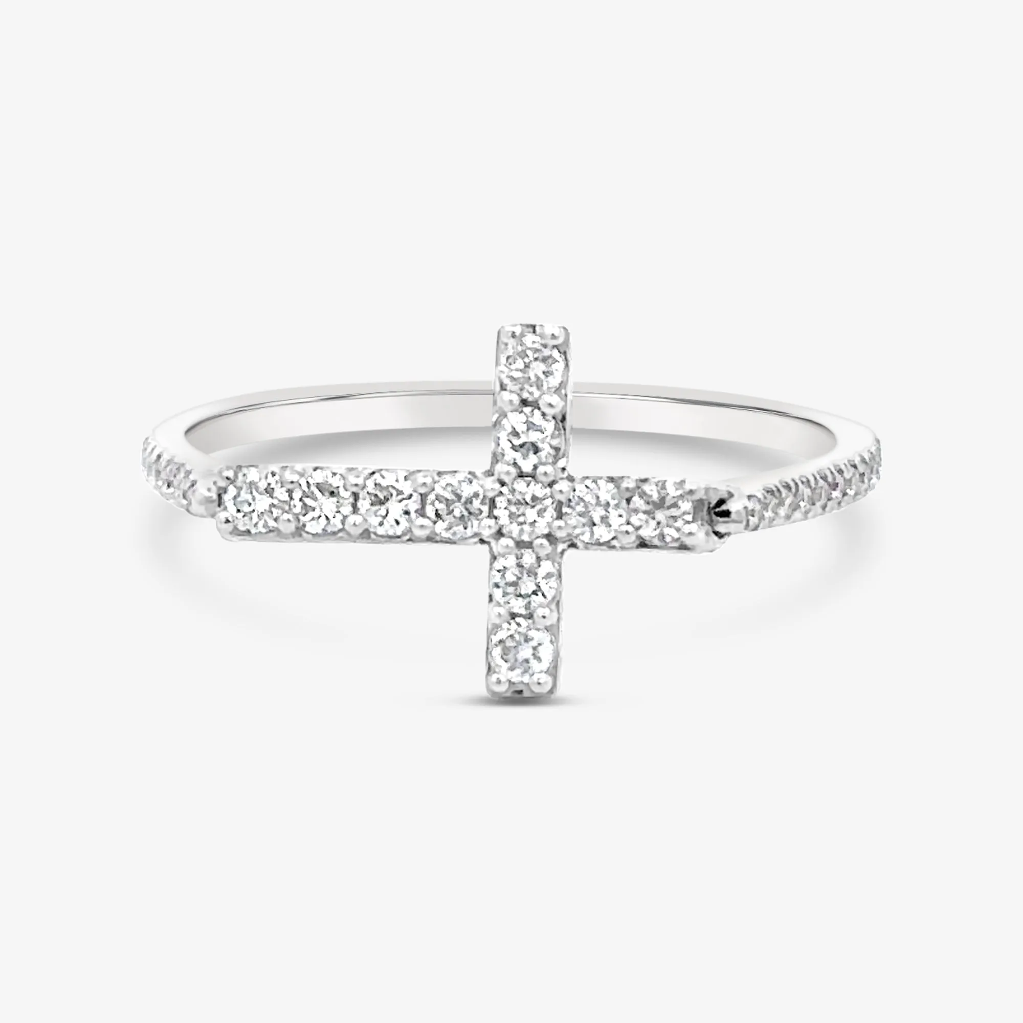 East West Diamond Cross Ring